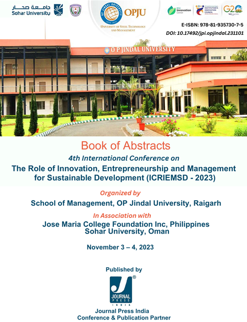  4th International Conference on the Role of Innovation, Entrepreneurship, and Management for Sustainable Development (ICRIEMSD-2023)