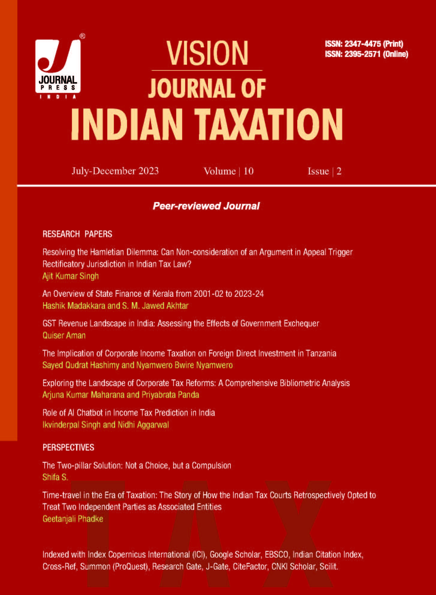 research topics in taxation law in india